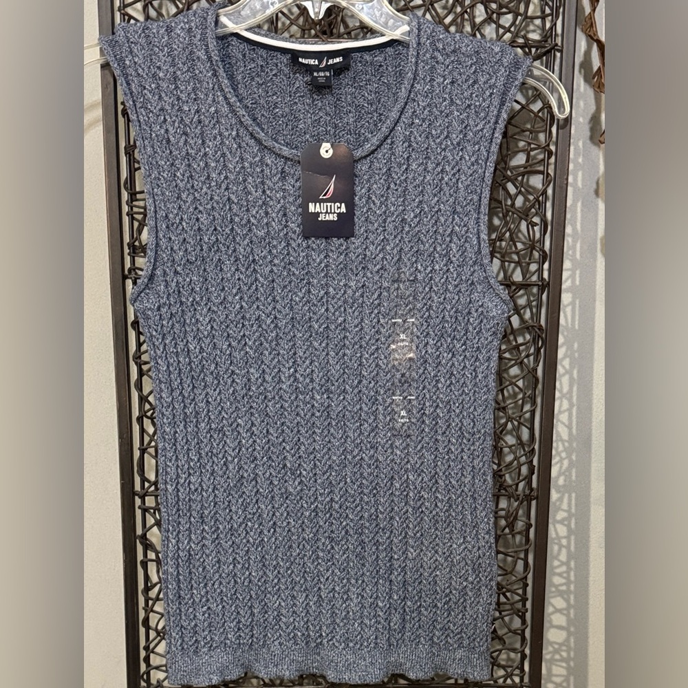 Nautica Jeans Men’s Sweater Vest XL | Laguna Beach Knit | New With Tags - Picture 2 of 8